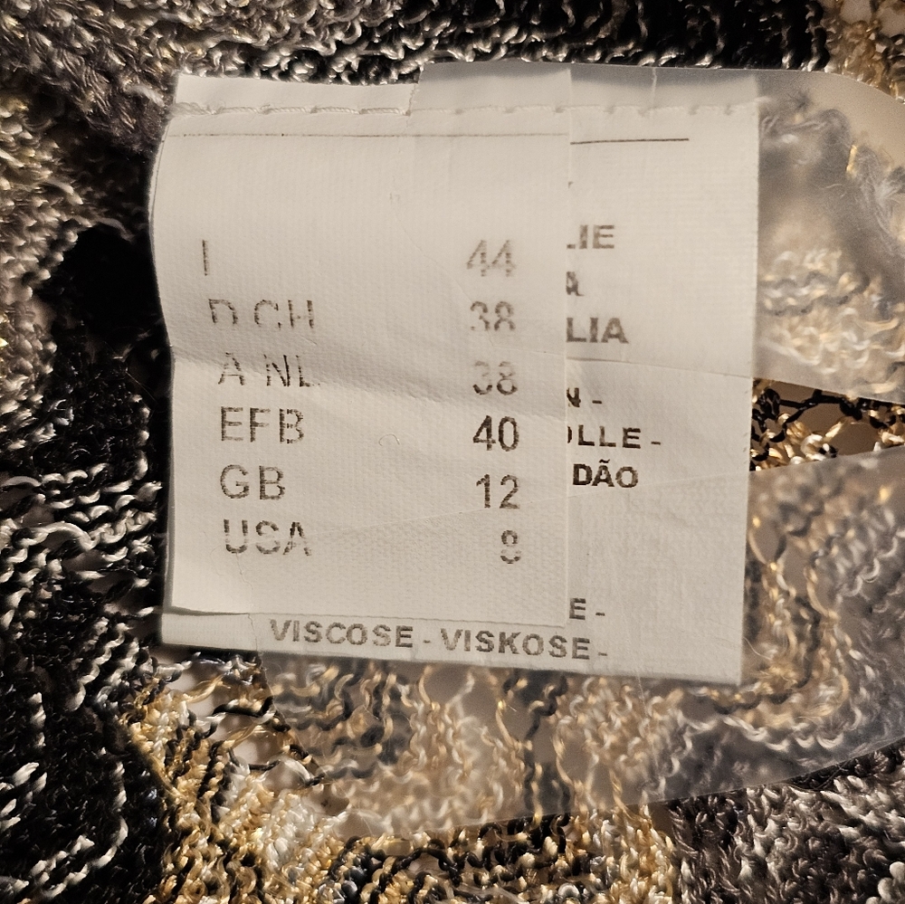 Striped Black and Cream Women's Sweater - Picture 7 of 8